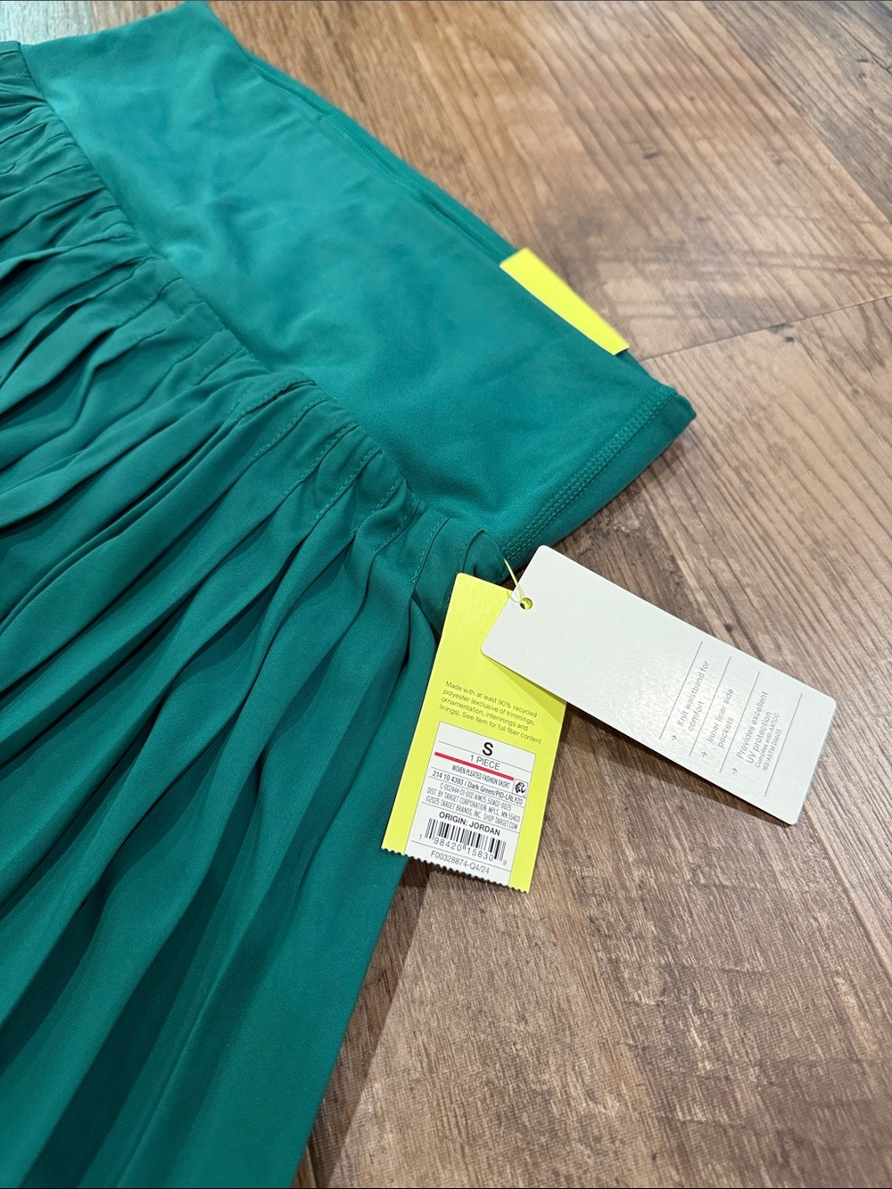 NWT All in Motion Women’s Pleated Dark Green Skort size Small - Picture 6 of 6